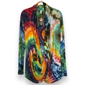 Tie-dyed Surplice Longsleeve Top size XL